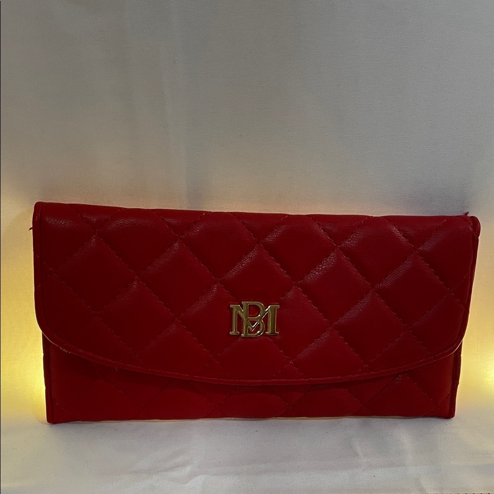Badgley Mischka Red Quilted wallet/clutch